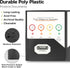 Dunwell Plastic Folders with Pockets (Black, 3 Pack), Durable Acid-Free Poly 2 Pocket Folders for School or Office