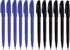 Pentel Sign Felt Tip Pens - Fiber-tipped, Box of 12 Felt Pens, 6 Blue and 6 Black Ink