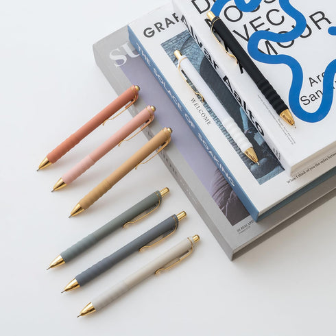 Ballpoint Pens Black Ink with Super Soft Grip Medium Point 1.0mm Office Pens (Gold 12-count)