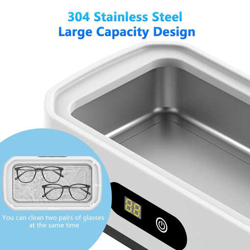 2025 50kHz 5 Dentures-304 PKBD Upgrade Large Capacity Ultrasonic Cleaner, Ultrasonic Cleaner Machine with Modes Timer