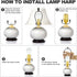 2 Set 10.5" 1.46" PATIKIL Lamp Shade Harp Holder, Heavy Duty Detachable Lampshade Brackets with Height Solid Metal