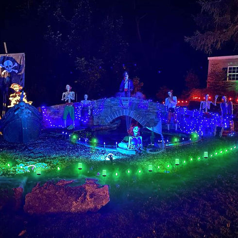 Hompavo Upgraded LED Flame Light Bulbs, Green Flickering Effect, E26 Flame Bulb for Home Halloween, St. Patrick's Day,
