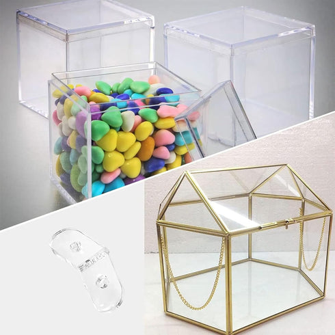 40Pcs 90 INCREWAY L Brackets Transparent Clear Acrylic Corner Bracket Degree Support Shelf Corner Brace Right Angle