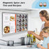 Magnetic Board 17.1" x 11.8" for Magnets and Bulletin Board, Suitable for Wall, Refrigerator, Cabinet, Easy Hanging