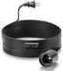 SIXZOONM Hanging Light Cord 15Ft - Black, Pendant Light Cord with E26 Light