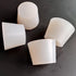 LGEGE White Tapered Shaped Solid Silicon Rubber Stopper - Lab Stopper 8# Size, 3 Pcs