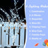 4 Pack 33ft 100 8 QITONG Solar Fairy Lights, Each LED White Christmas String Light Outdoor Waterproof, Modes Silver