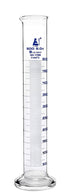 EISCO Graduated Cylinder, 500ml Class B, Tolerance ±5.00ml, Round Base, Blue Graduations, Borosilicate Glass