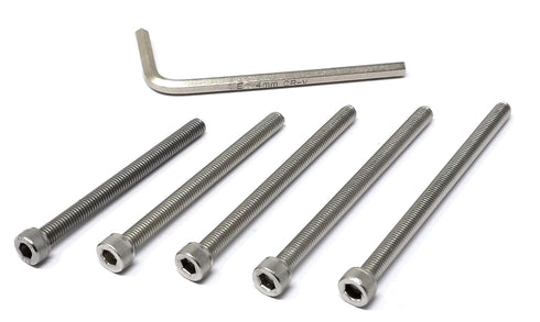 iexcell 25 Pcs Stainless Steel 304 Hex Socket Head Cap Screws Bolts Assortment Kit, M5 x 60/65/70/75/80mm