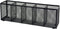 Black Mesh Pen Pencil Holder, Small Metal Desk Organizer with 5 Compartments for Office Supplies, Home, School,