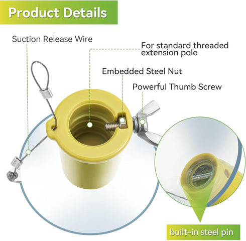 Bulb Bulb Dreyoo Light Changer for High Ceilings and Recessed Lights, Suction Cup Light Changer Compatible