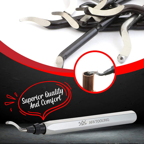 AFA Tooling Deburring Tool with 41 High Speed Steel Blades for Metal, Resin, PVC Pipes, and 3D Printed Edges