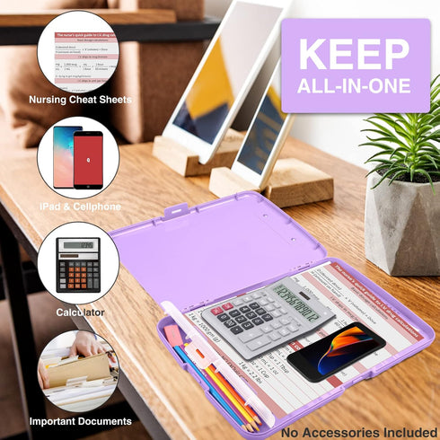 Sooez Clipboards with Storage, Heavy Duty 8.5x11 Clip Boards with Pen Holder for Women Teachers, School & Office