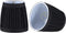 Aspen Creative 51506-2, Hardback Empire Transitional Clip-On Chandelier Lamp Shade, Mushroom Pleated Black Faux