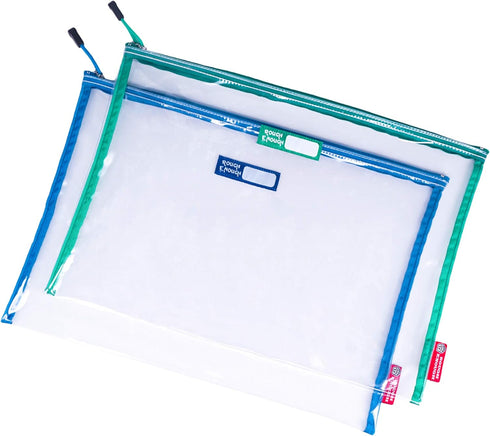 Rough Enough Plastic File Folder Organizer - Clear Document Bag Pouch for A4 Paper, Legal Size, Important Document