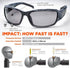 Ergodyne EGO53991 Skullerz Kvasir Safety Glasses with Black Frame and Foam Gasket Lens