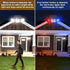 IP65 Aolyty Solar Motion Sensor Lights - Waterproof Solar Strobe Wall Lights - Bright White/Red & Blue Flashing