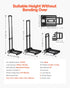 110 lbs 2 1 VEVOR Folding Hand Truck, Load Capacity, Collapsible Luggage Cart with Wheels & Elastic Rope, Utility Dolly