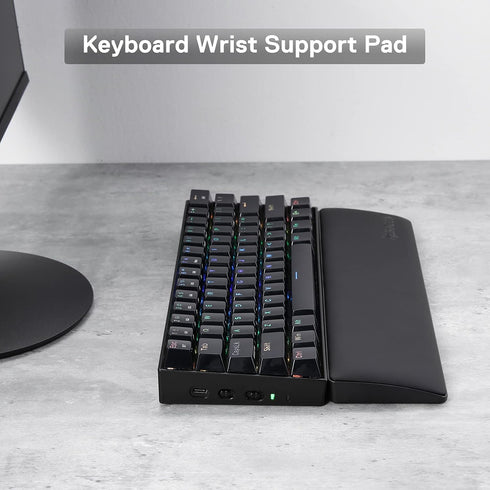 P035 60% 61 11.38 2.87 0.78 inch (20mm) Redragon Meteor S Computer Keyboard Wrist Rest Pad, Ergonomic Soft Memory Foam