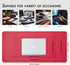 Leather Desk Mat - Non-Slip PU Desk Pad for Office and Home, Ideal for Large Mouse Pad and Desk Organization (Rose Red,