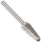 Drill America SL-4 Carbide Burr/Rotary File Cone Double Cut for Die Grinder 1/2" Dia. x 1 1/8" Cut Length
