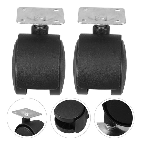 4pcs KALLORY Smooth Rolling Cart Casters Home Furniture Casters Replacement Wheels for Cart Easy to Install Remove