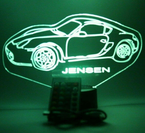 16 Dimmer, Rwce Car Night Light Up LED Personalized Name Engraved Fast Highly Exclusive Luxury Sports Car Table Lamp