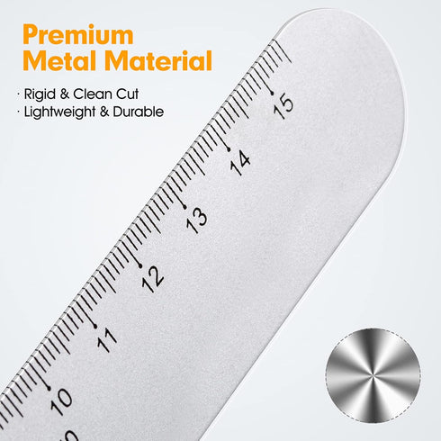 Metal PD Ruler, Pupillary Distance Measurement Tool with Instructions for Myopia Glasses and Eye Care Tips