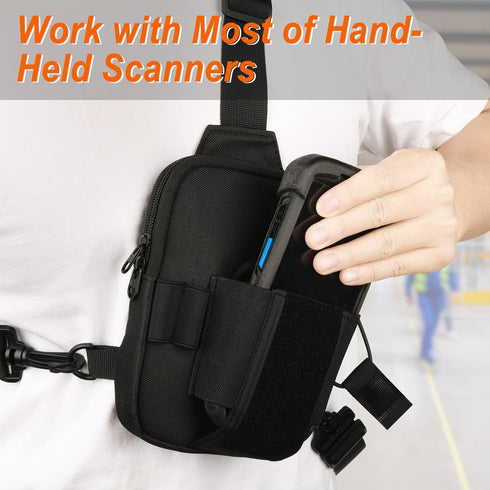 Homakover Scanner Holster, Universal Barcode Scanner Chest Harness, Carrying Case Pouch for Symbol, Zebra, USPS, Postal