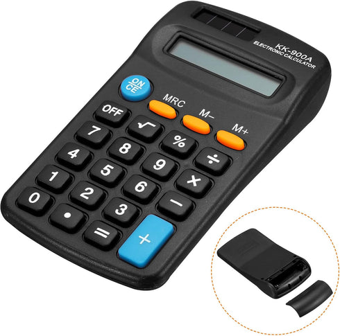 PATIKIL Basic Calculator, 2 Pack 8 Digit LCD Display Small Desktop Calculator for Home Office, Battery Powered (Black).
