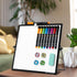 Small Magnetic Dry Erase Whiteboard, Mini Desktop Portable Easel Board for Office, School, Home 12 x 12 inches