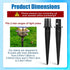 lasuroa 12pcs 5.31x0.78in Solar Light Replacement Stakes, Metal Replacement Stakes Solar Lights Spikes Outdoor Lighting