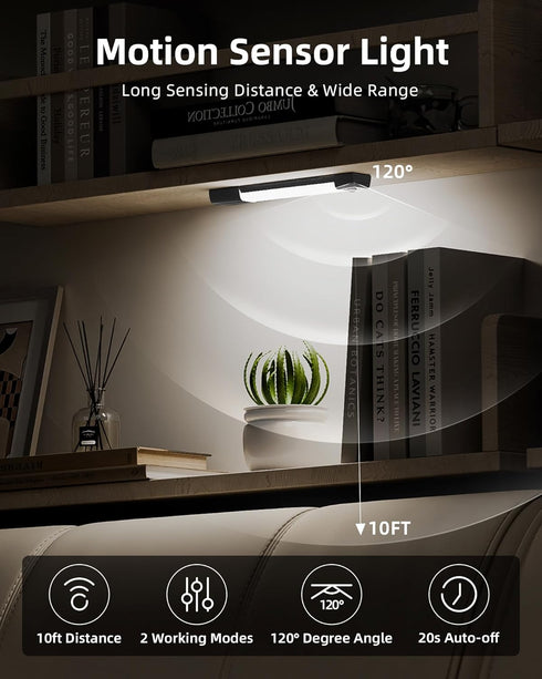 Closet 30 Dimmable, 3 Counter Wardrobe(3 Pack, EZVALO Under Cabinet Lighting, Wireless Lights, LED Rechargeable Motion