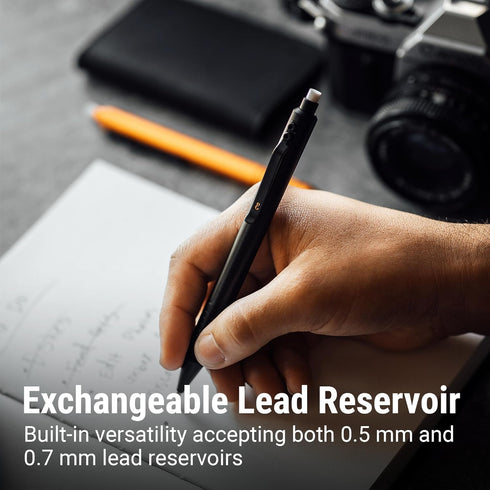 Everyman Aegean Grafton Mechanical Aluminum Pencil, Premium 0.5mm Lead for Writing, Drawing & Sketching