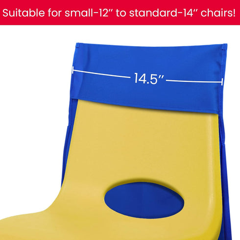Godery Chairback Buddy Pocket Chart, Storage Canvas Seatback Organizer for Home, Classroom, Red