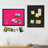 Pink Bulletin Boards Cork Board with Felt, 17"x13" Small Display Pin Board for Walls, Jewelry, Photos, 1pc