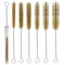 7Pcs Wire Tube Brushes, Brass Bottle Brush, Long Cleaning Brushes for Tubes, Bottles, Glass, and Straws