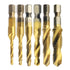 6 Pcs Metric Thread M3-M10 Screw Tapping Tool, 1/4" Hex Shank Titanium Plated HSS Combination Drill and Tap Set