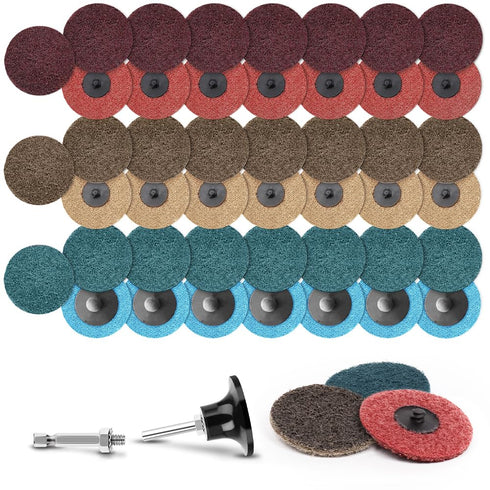 Linkiblock 45Pcs 3 inch Nylon Surface Conditioning Quick Change Sanding Discs R-Type with