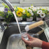 Set (3) NewFerU Stainless Steel Soda Bottle Cleaning Brush in Natural Boar Bristle Wool Tip Long Handle, Flexible