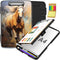 Clipboard with Storage, Nursing Clipboards Folder with Pen Holder for Teacher Nurse, Galloping Horse