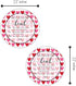 Lashicorn 30 Pack Hot Cocoa Bomb Instruction Cards | | Hot Cocoa Bomb Supplies | White Card with Valentine Design