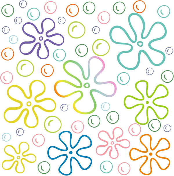 Kuloral 187PCS Flower Bubbles Wall Decals Under The Sea Birthday Party Decorations Ocean