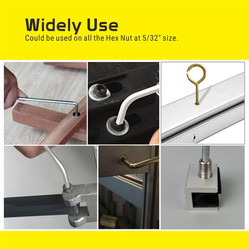 5/32" Standard Hex Dogging Key, Allen Key Sets Wrench for Keychain Panic Exit Device Keys - 5 Pack