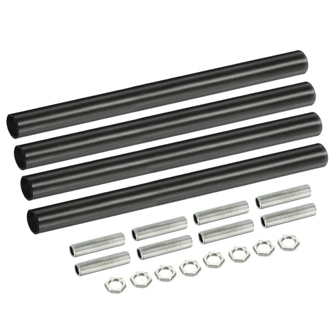 MECCANIXITY Threaded Extension Rod, 7.87" Lamp Pipe with Connector Light Fixture Parts for