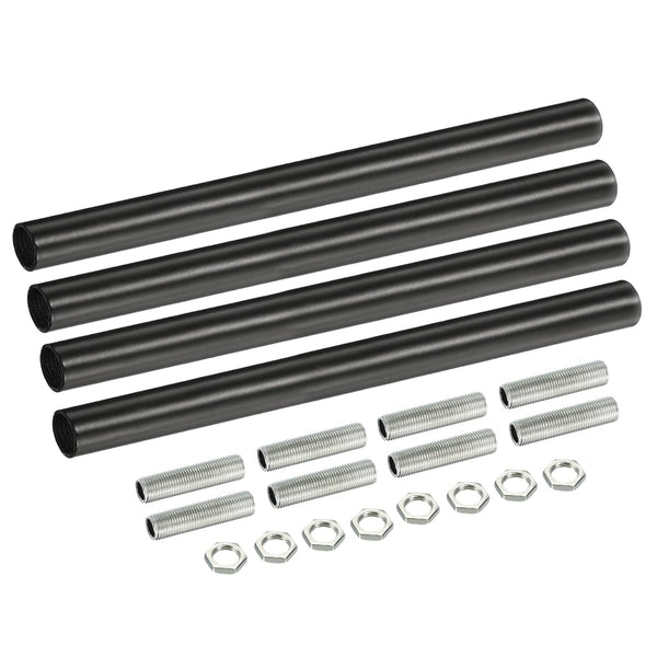 MECCANIXITY Threaded Extension Rod, 7.87" Lamp Pipe with Connector Light Fixture Parts for