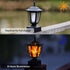 4x4, 5x5 6x6 2 Pack Dynaming Solar Flame Post Lights Outdoor, Solar Powered Lamps Fence Post Cap Lights, Flickering