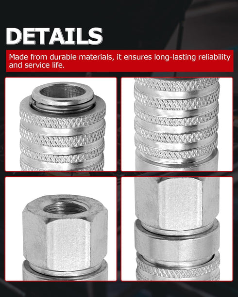 1ST PD242 1/8" 1/4"-18 2.12" Series PD Steel Test Port and Diagnostic Equipment Quick Coupler With Female Pipe Thread
