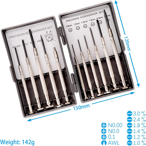 XAQISHIRE 11PCS Set, Set Mini Precision Screwdriver Small Screwdriver for Repair Computer, Electronics, Toys, Watch