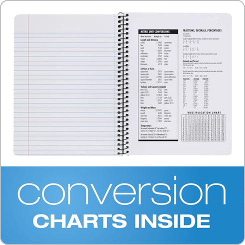 Oxford Spiral Composition Notebooks, 4 Pack, Wide Ruled Paper, 9-3/4 x 7-1/2 Inches, 80 Sheets, Black Marble Cover
